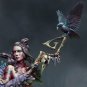 1/12 BUST Resin Figure Model Kit Sexy Girl Female Enchantress Raven Unpainted