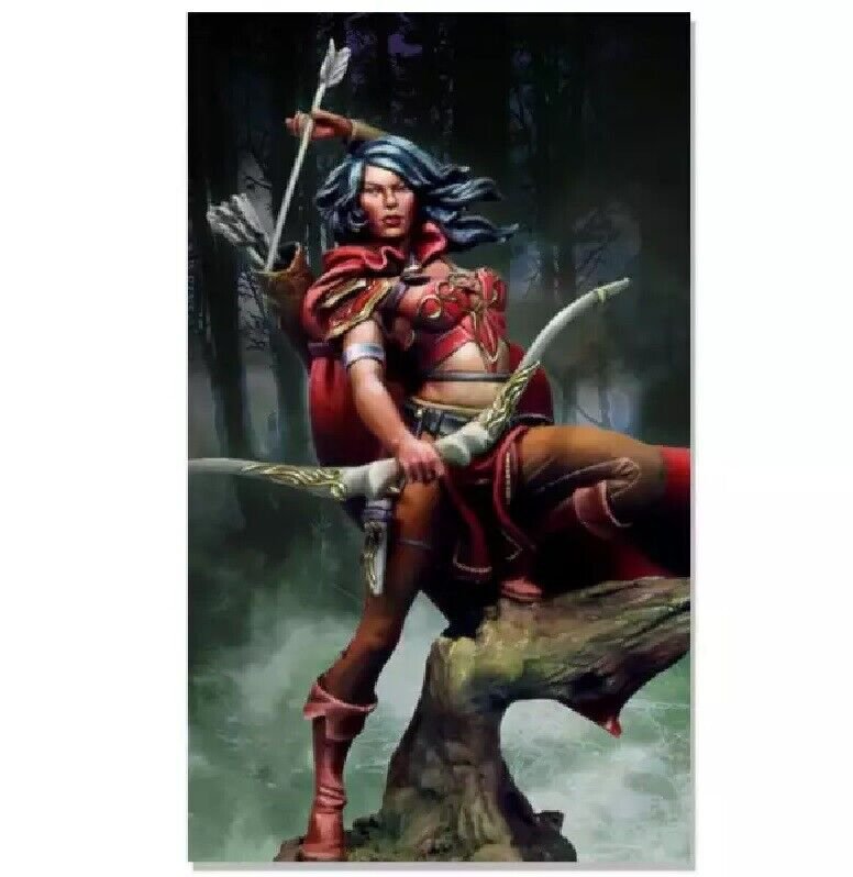 1/32 54mm Resin Figure Model Kit Sexy Girl Fantasy Archer Unasembled Unpainted
