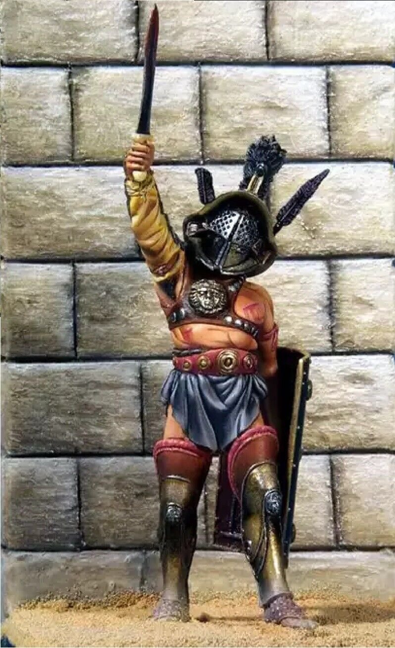 1/32 54mm Resin Figure Model Kit Roman Gladiator Mirmillone Unpainted Unassamble