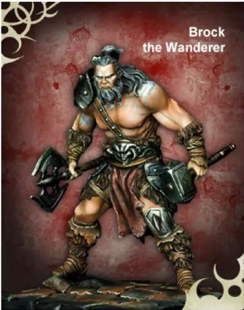 1/24 75mm Resin Figure Model Kit Barbarian Brock Knight Unassambled Unpainted