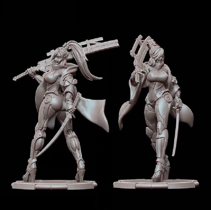 1/35 Resin Figure Model Kit Sexy Girl Female CyberPunk Unpainted Unassambled