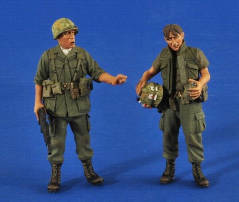 1/35 Resin Figure Model Kit US Soldiers Vietnam War Unpainted Unassambled