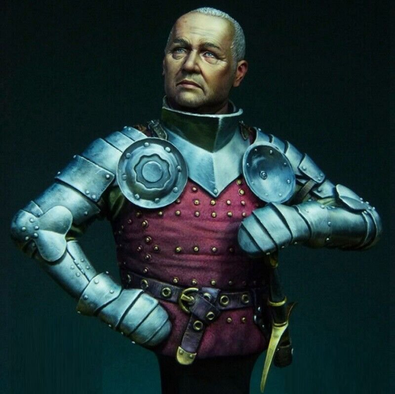 1/10 BUST Resin Figure Model Kit Warrior Nobleman Knight Unpainted Unassambled