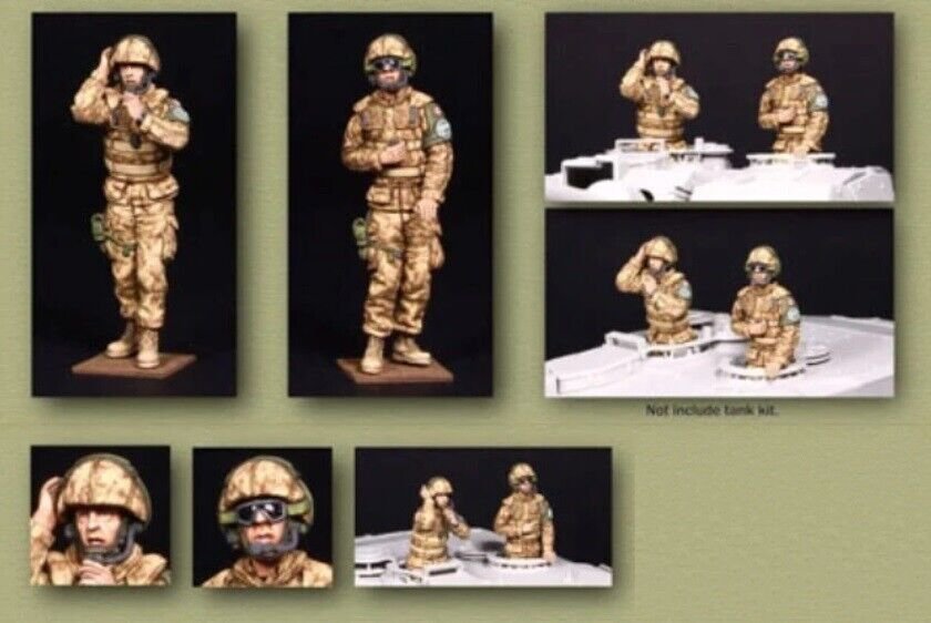 1/35 Resin Figure Model Kit Modern US Soldiers Tank Crew Unpainted Unassambled