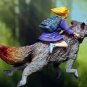 1/24 75mm Resin Figure Model Kit Girl Riding a Wolf WWII Unasembled Unpainted