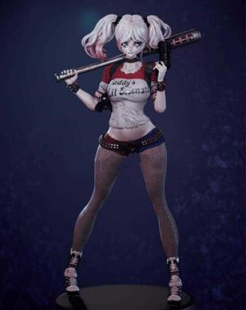 75mm Resin Figure Model Kit Sexy Girl Female Harley Quinn Unpainted Unassambled
