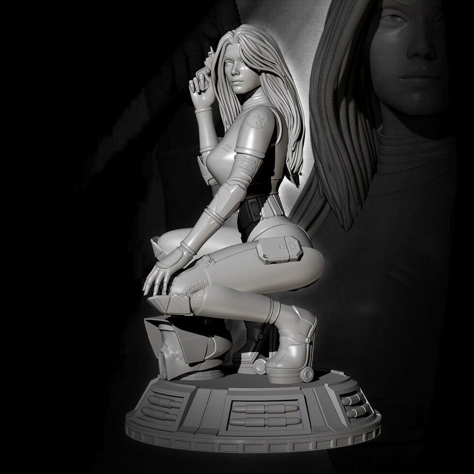 1/24 Resin Figure Model Kit Sexy Girl Space Spy CyberPunk Unpainted Unassambled