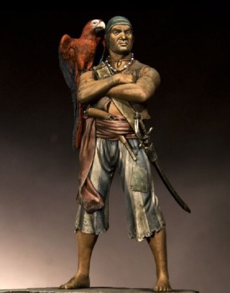 1/24 75mm Resin Figure Model Kit Warrior Pirate Unpainted Unassambled