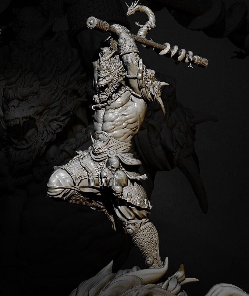1/24 75mm Resin Figure Model Kit Monkey King Warrior Unpainted Unassambled