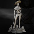 1/24 75mm Resin Figure Model Kit Sexy Girl Cowboy CyberPunk Fantasy Unpainted