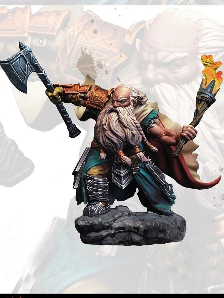 1/28 Resin Figure Model Kit Warrior Dwarf Dwarf Unpainted Unassambled