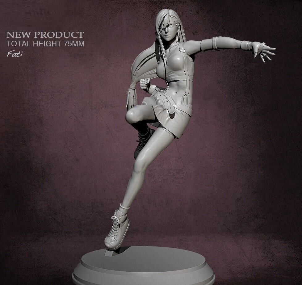 75mm Resin Figure Model Kit Modern Sexy Girl Female Unpainted Unassambled
