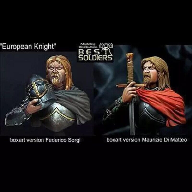 1/10 BUST Resin Figure Model Kit European Knight Warrior Unpainted Unassambled