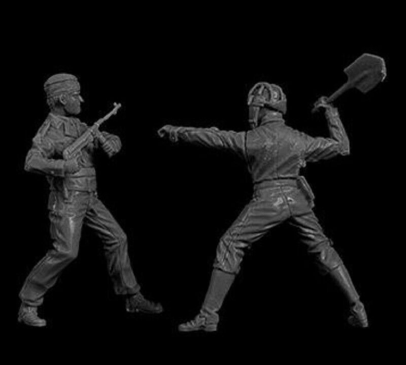 1/35 Resin Figure Model Kit Soviet and German Soldiers WWII Unpainted Unassemble