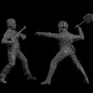 1/35 Resin Figure Model Kit Soviet and German Soldiers WWII Unpainted Unassemble