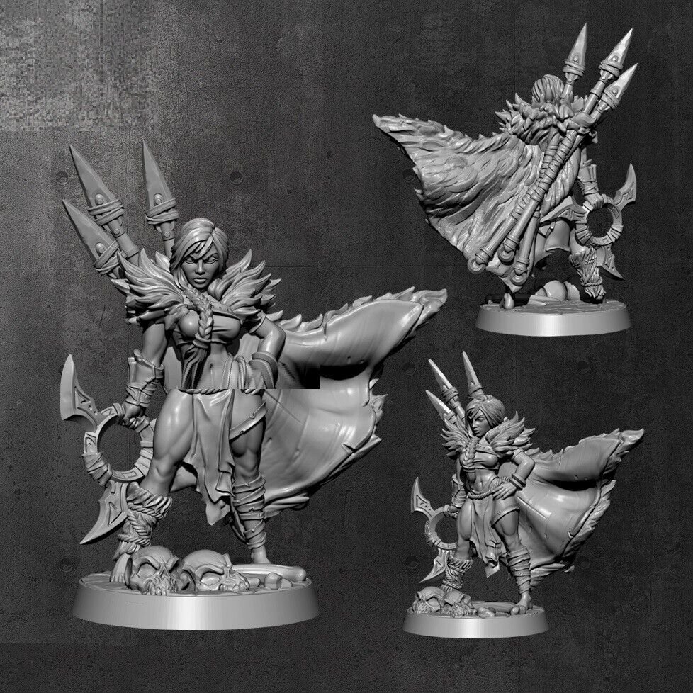45mm Resin Figure Model Kit Girl Female Fairy Hunter Unpainted Unassambled