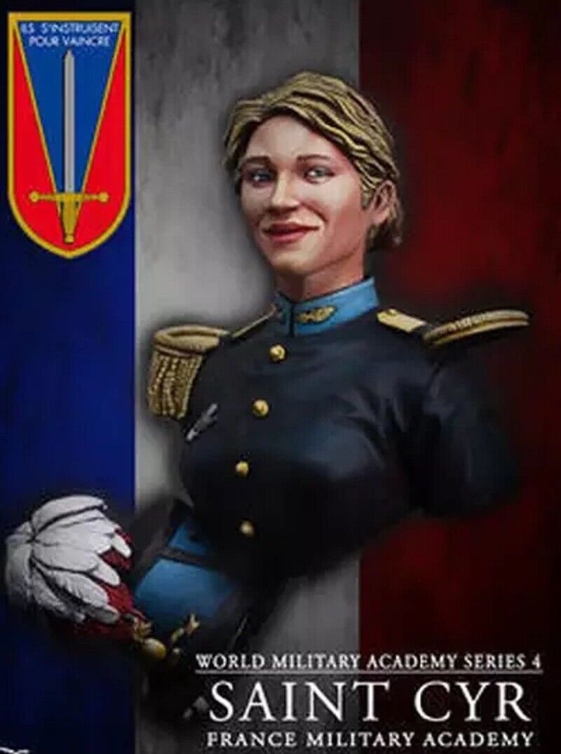 1/12 BUST Resin Figure Model Kit Sexy Girl French Soldier Unpainted Unassambled