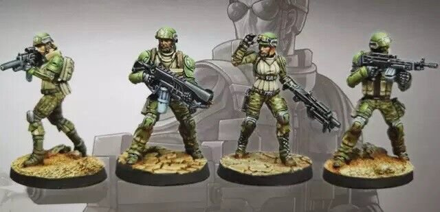 28mm 4pcs Resin Figure Model Kit American Destroyer Team Unpainted Unassambled