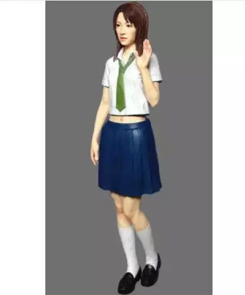1/16 123mm Resin Figure Model Kit Japan Modern Girl School Uniform Unpainted
