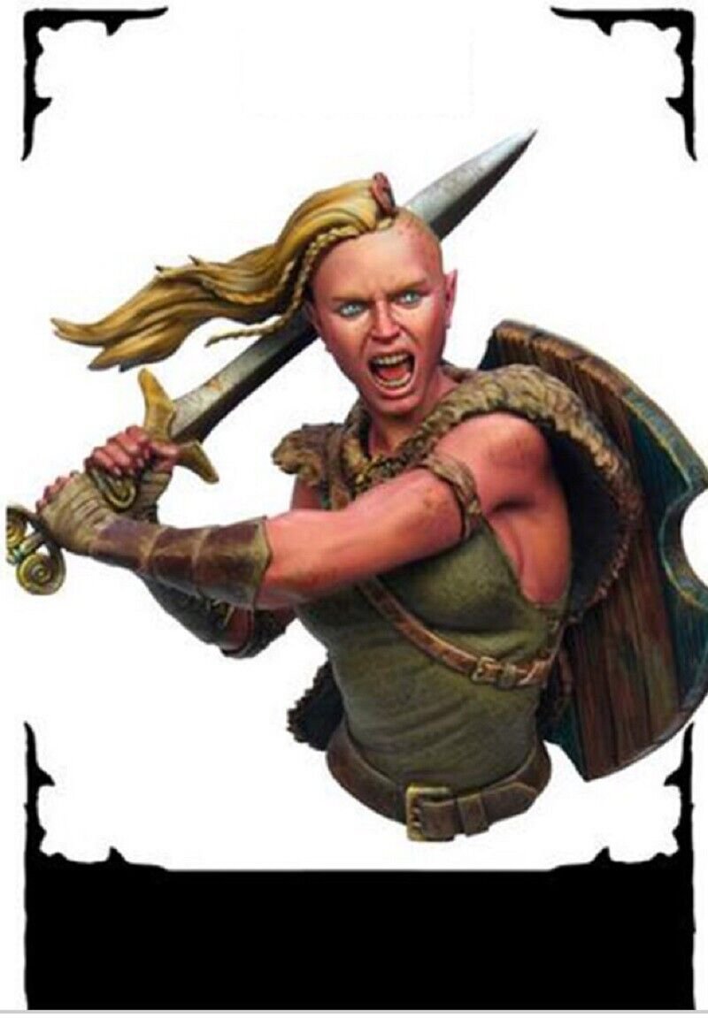 1/10 BUST Resin Figure Model Kit Sexy Girl Female Warrior Elf Unpainted