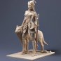 1/24 70mm Resin Model Kit Sexy Girl Female Huntress with a Wolf Unpainted X0079