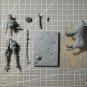 1/24 70mm Resin Model Kit Sexy Girl Female Huntress with a Wolf Unpainted X0079