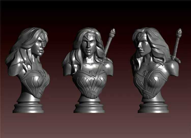 1/10 BUST Resin Figure Model Kut Sexy Girl SuperHero Wonder Woman Unpainted