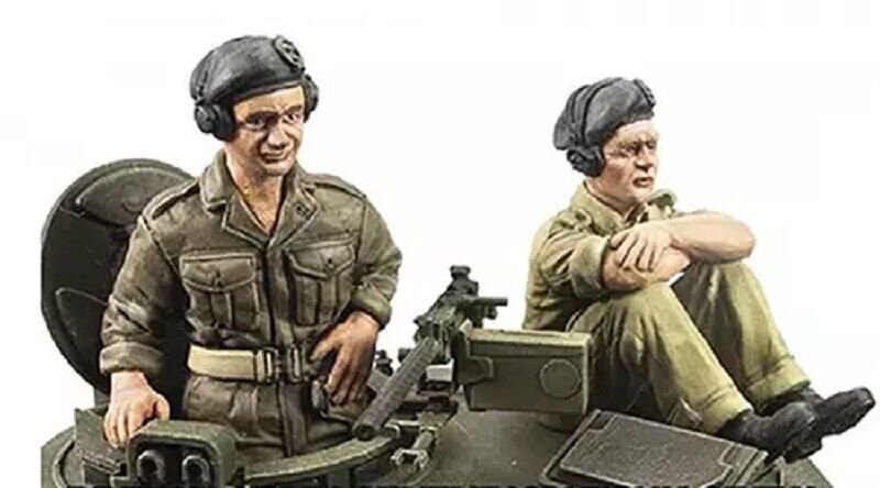 1/35 Resin Figure Model Kit British Soldier Tank Crew Korean War Unpainted