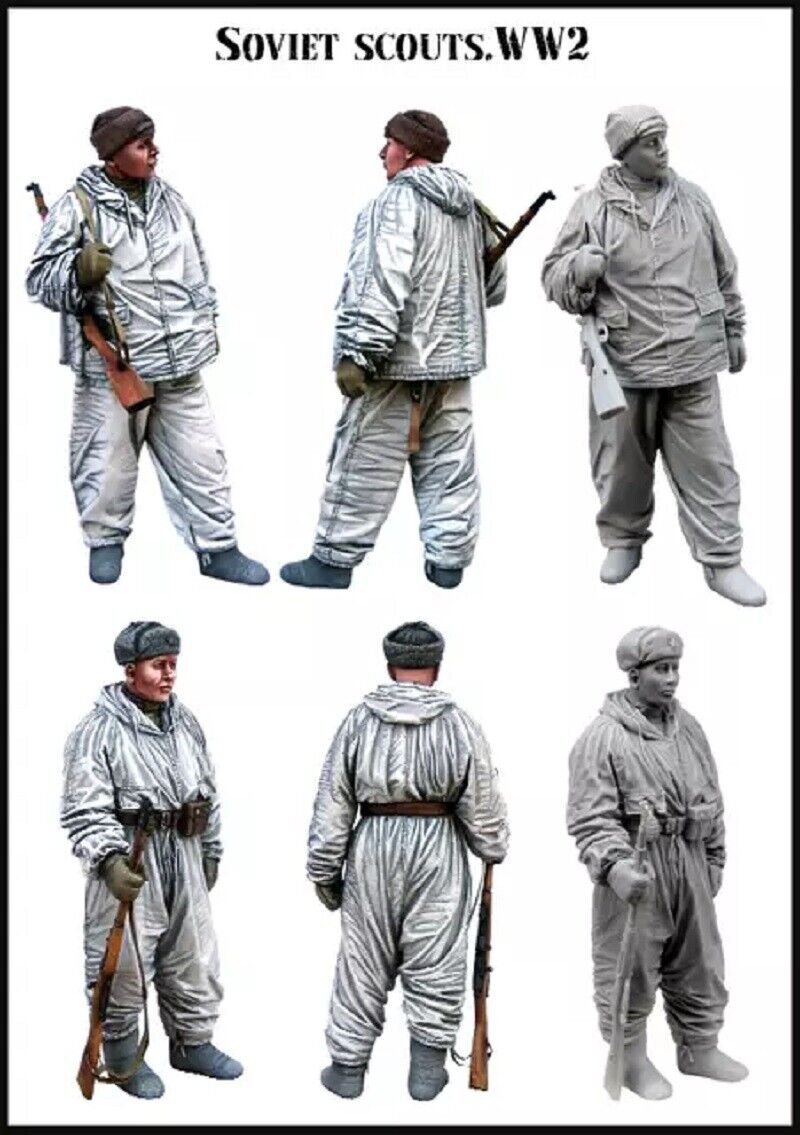 1/35 Resin Figure Model Kit Soviet Soldier Infantry WWII WW2 Unpainted Unassambl