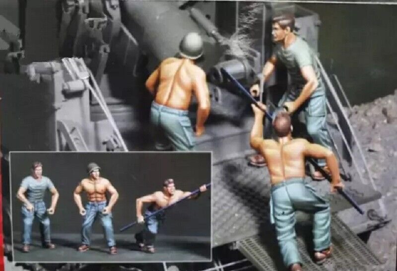 1/35 3pcs Resin Figure Model Kit US Soldiers Korean War Unpainted Unassambled