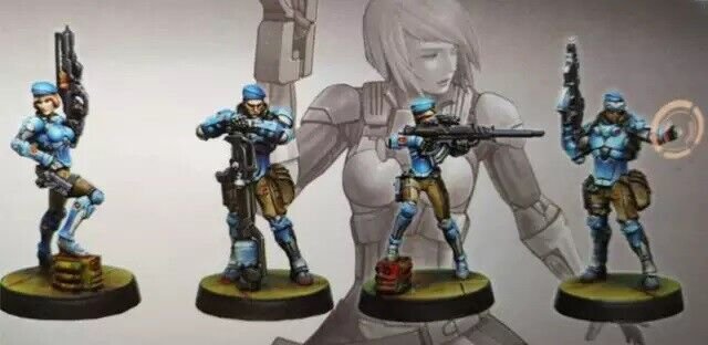 28mm 4pcs Resin Figure Model Kit US Space Command Soldiers Unpainted Unassambled