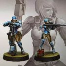 28mm 4pcs Resin Figure Model Kit US Space Command Soldiers Unpainted Unassambled
