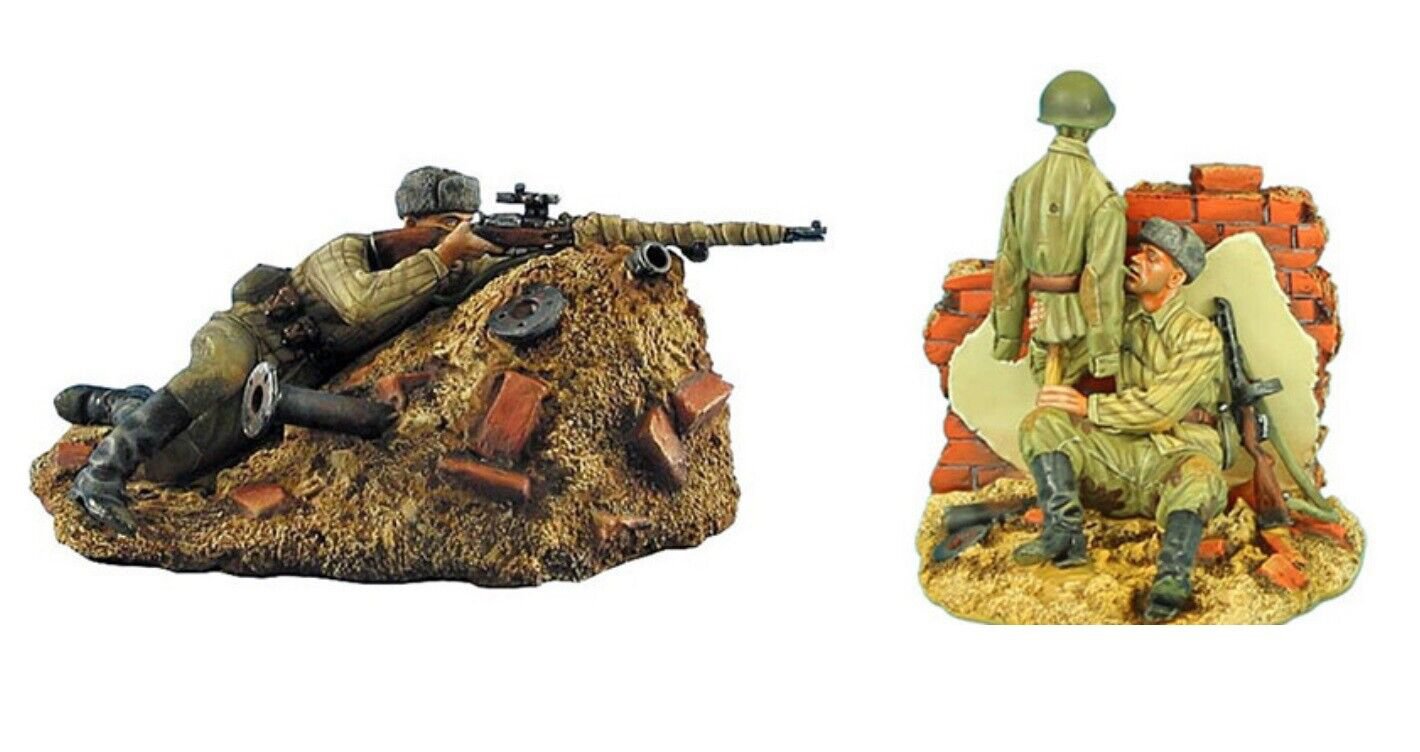 1/35 Resin Figure Model Kit Soviet Soldiers in Ambush WWII WW2 Unpainted