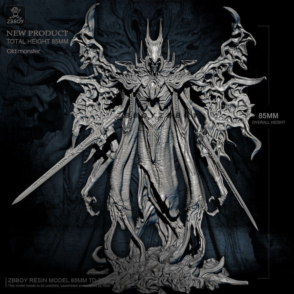 85mm Resin Figure Model Kit Demon Warrior Servant Unpainted Unassambled