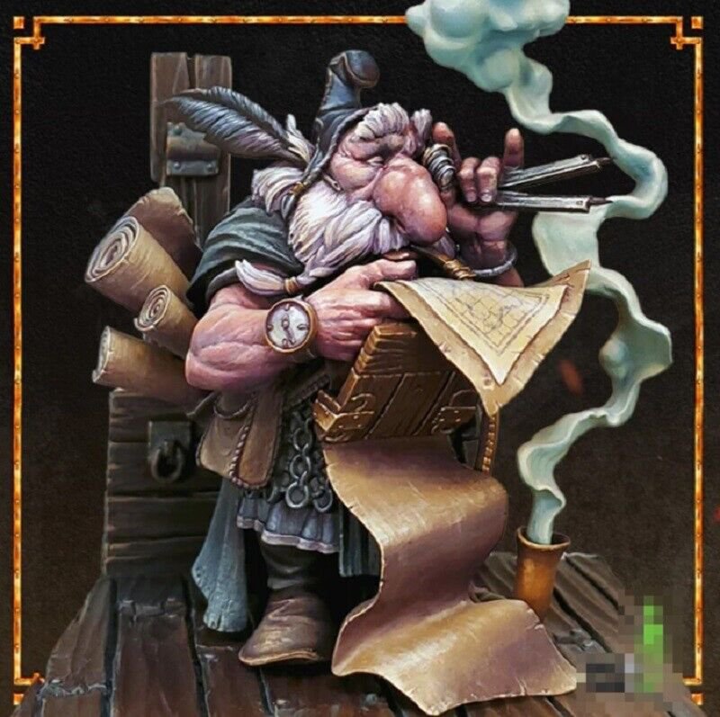 70mm Resin Figure Model Kit Warrior Gnome Dwarf Navigator Unpainted Unassambled
