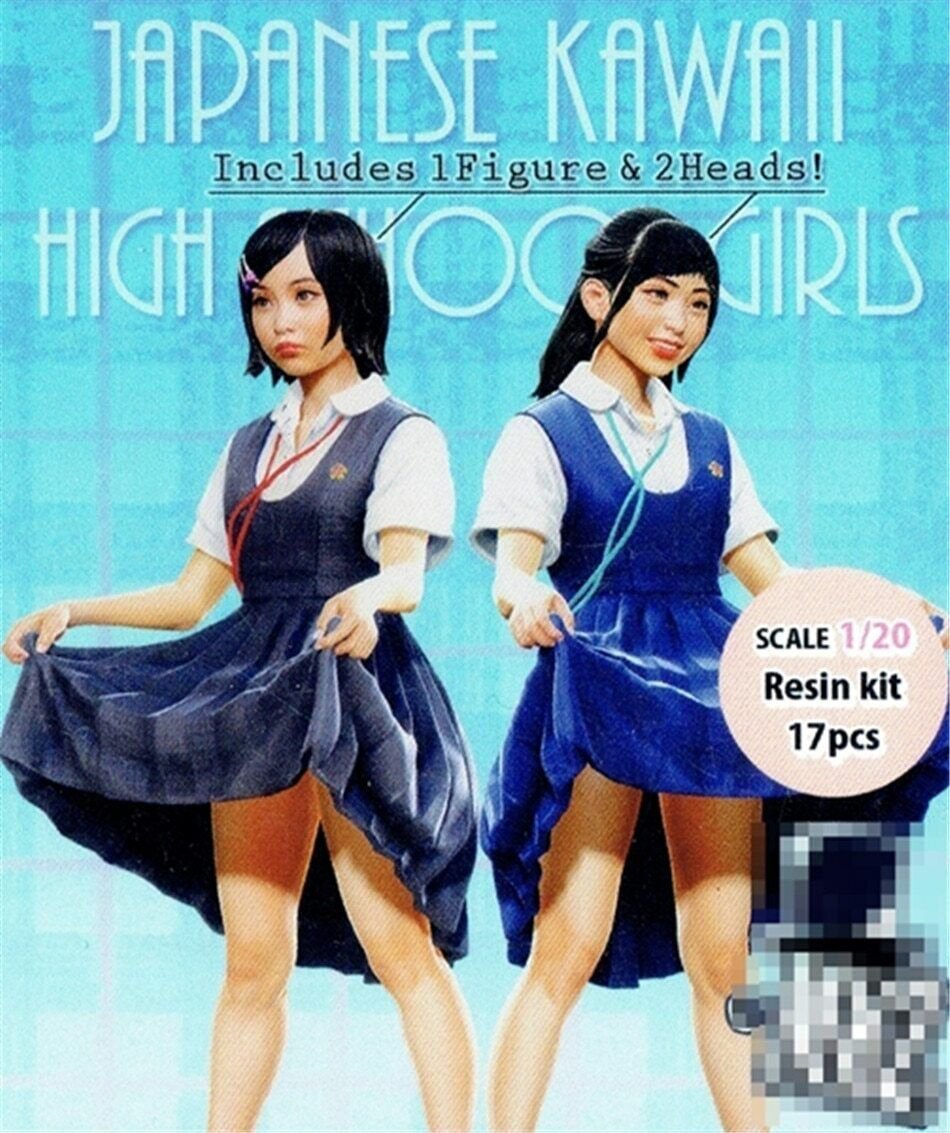 1/20 Resin Figure Model Kit Modern Japanese Girl Schoolgirls Unpainted Unassambl