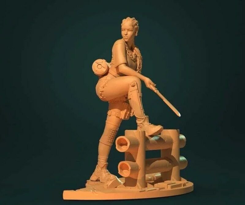 1/24 75mm Resin Figure Model Kit Sexy Girl Female Tomb Raider Unpainted