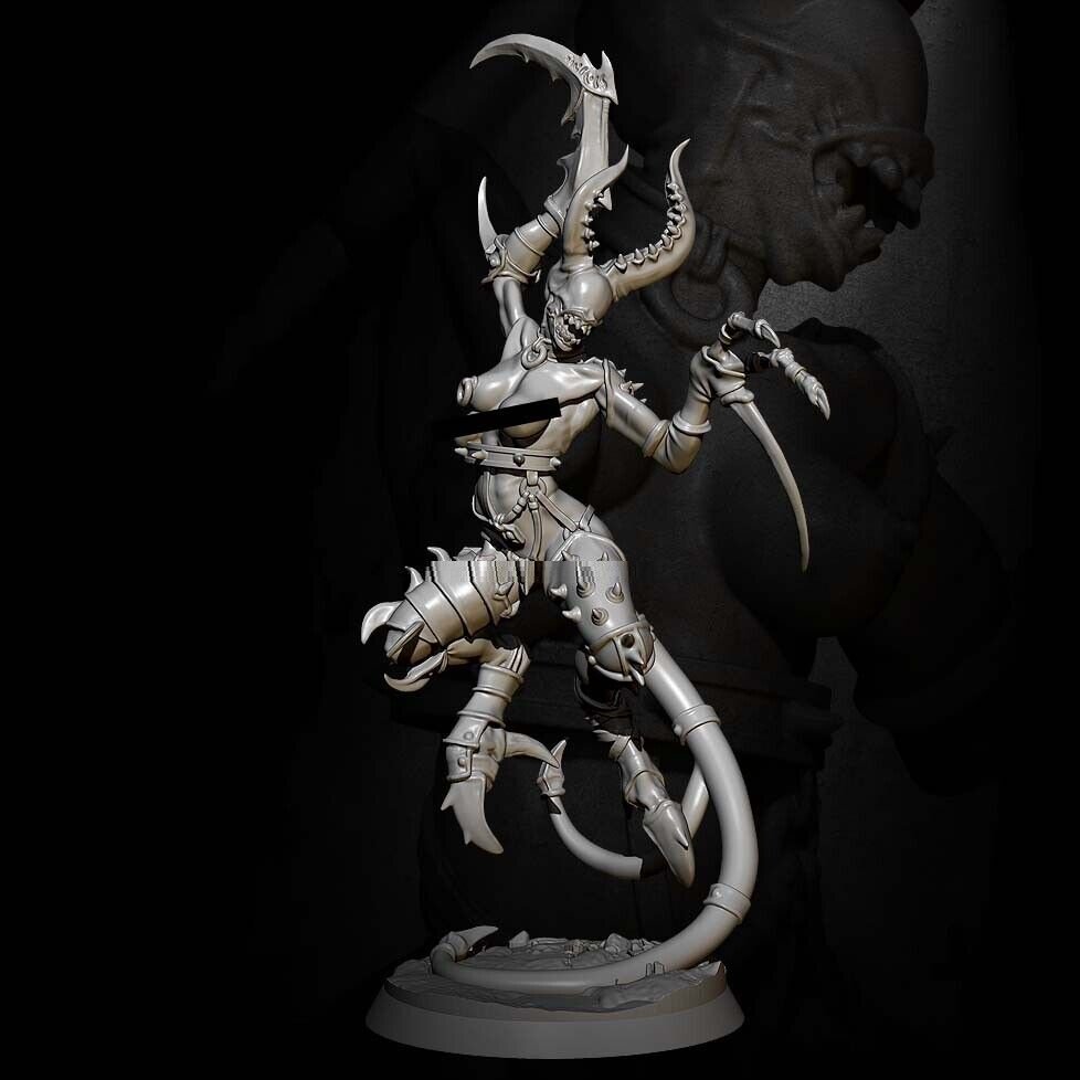 1/35 50mm Resin Figure Model Kit Demon Devil's Servant Unpainted Unassambled
