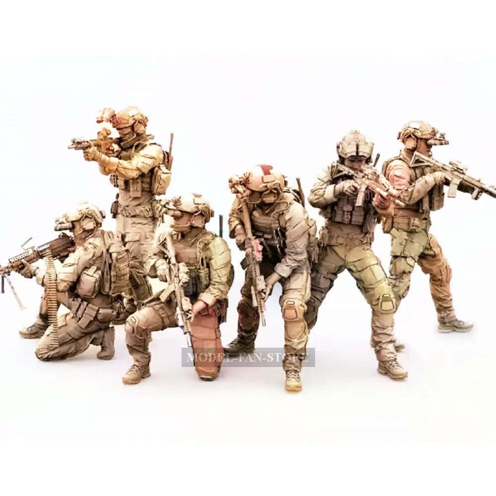 1/35 6pcs Resin Model Kit Modern Soldiers US Navy Seals Team Unpainted