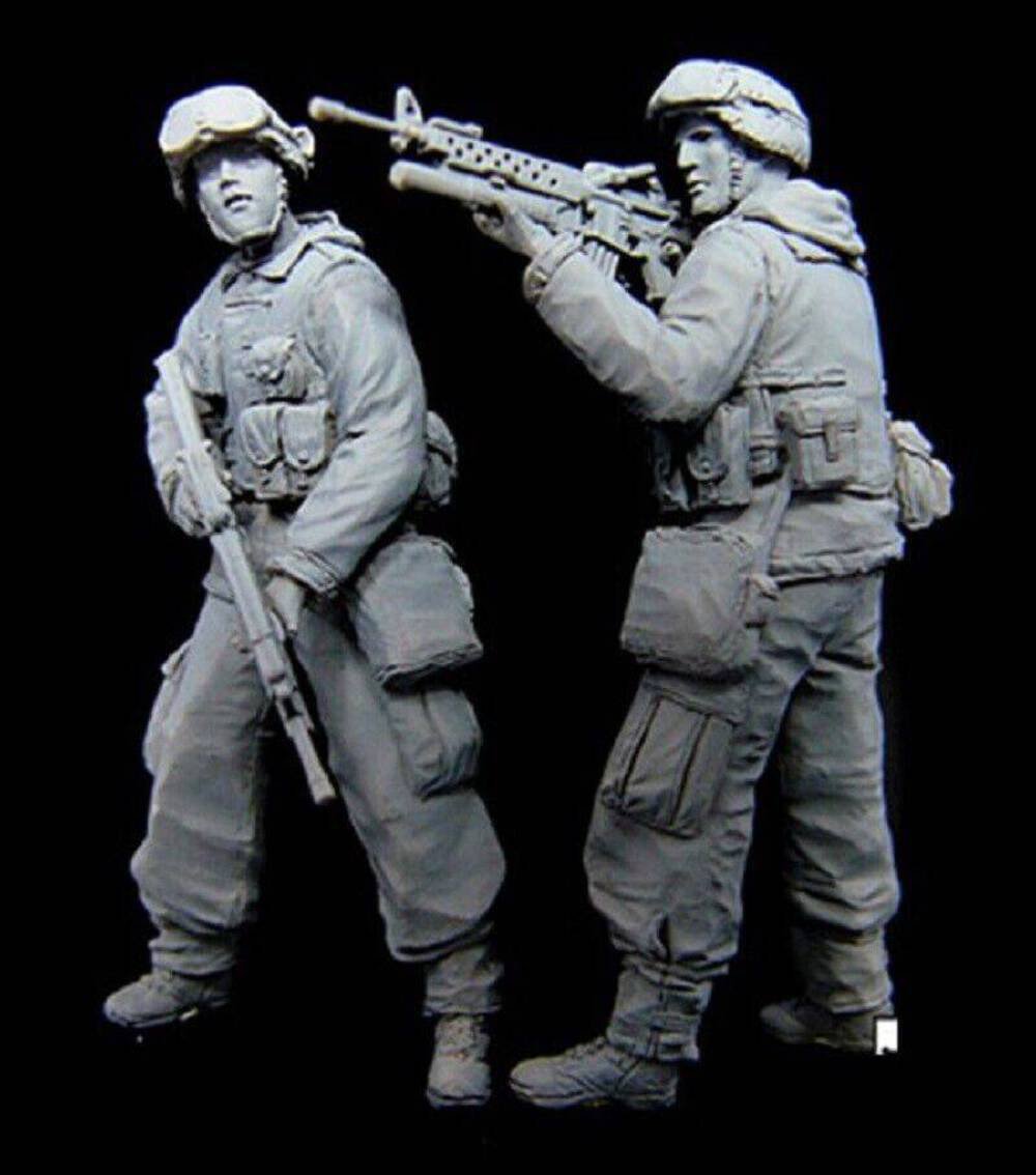 1/35 2pcs Resin Model Kit Modern US Army Soldiers Iraq War Unpainted
