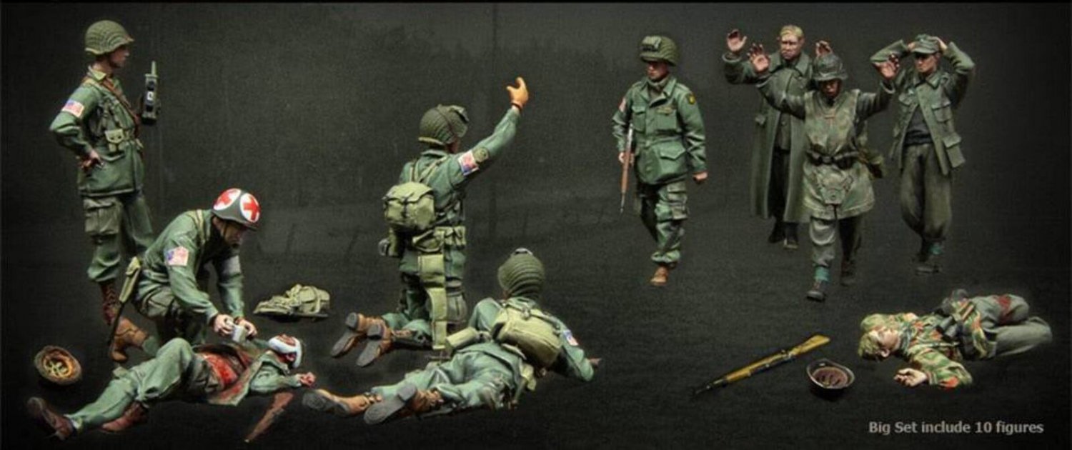 1/35 10pcs Resin Model Kit US Army Marines Normandy WW2 Unpainted