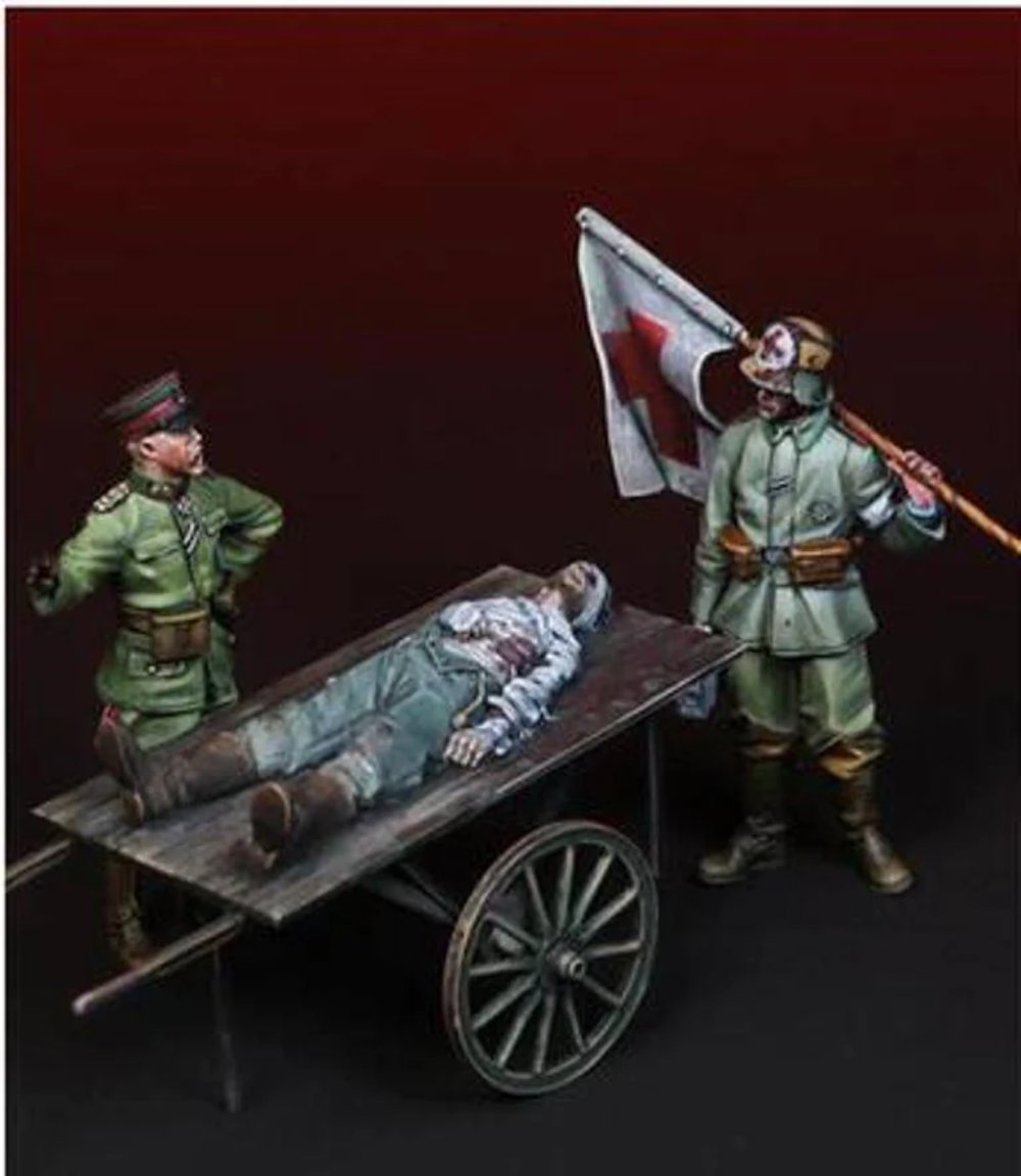 1/35 3pcs Resin Model Kit German Soldiers Infantry WW1 Unpainted