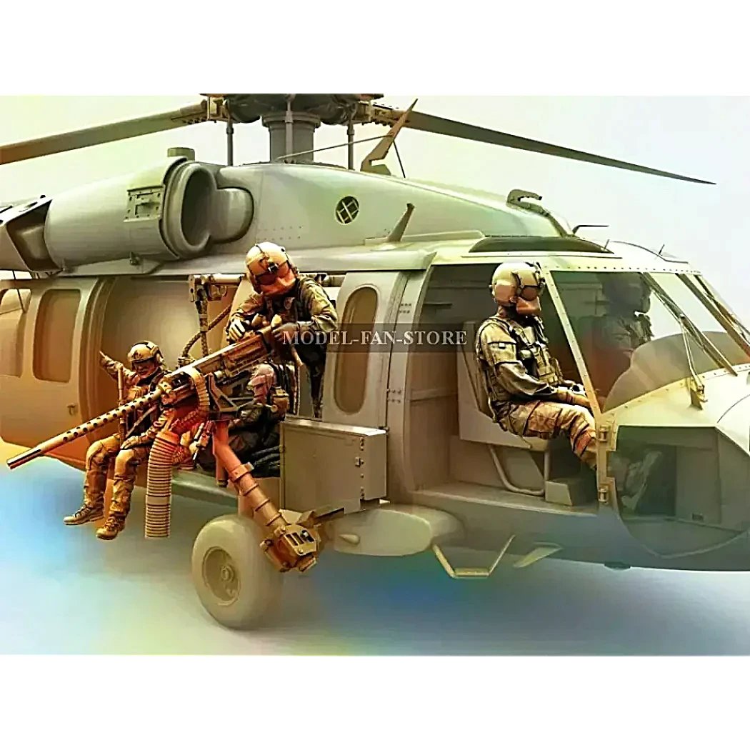 1/35 7pcs Resin Model Kit Soldiers US Helicopter Team (no aircraft) Unpainted