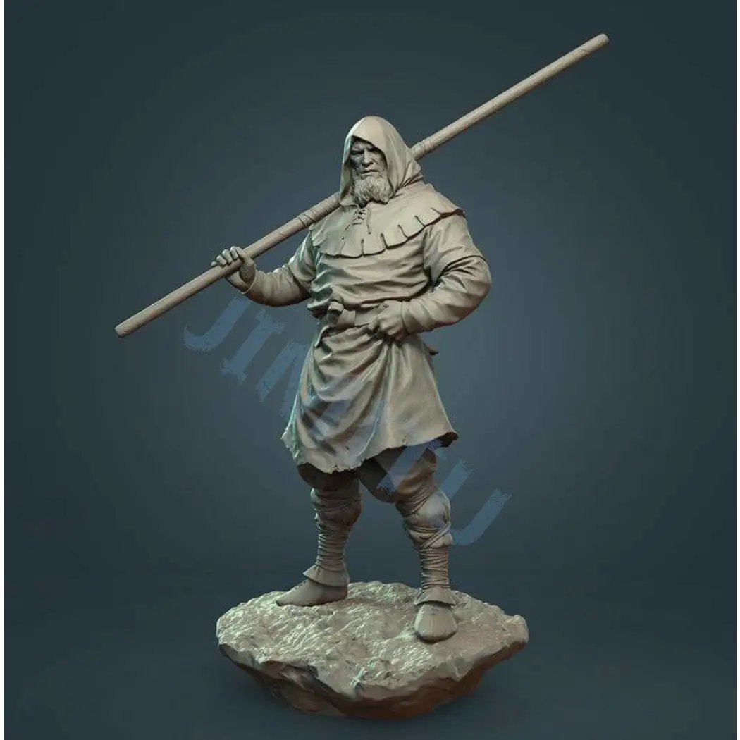 1/24 75mm Resin Model Kit Warrior Medieval Monk Shiary Unpainted