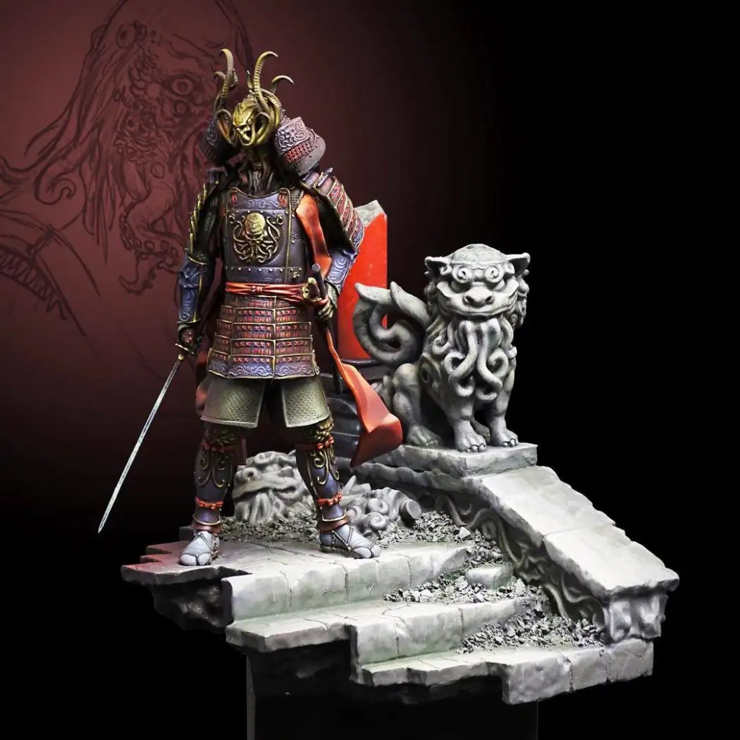 1/24 Resin Model Kit Japanese Samurai Warrior Demon Unpainted