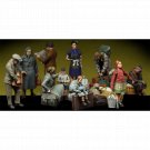 1/35 10pcs Figures Resin Model Kit Citizens Flee War Civilian WW2 Unpainted