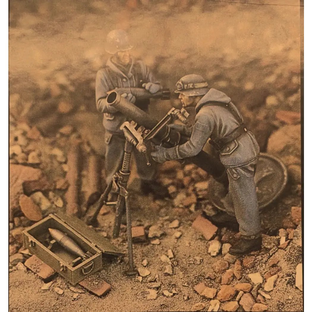 1/35 2pcs Resin Model Kit German Soldiers Artillery Crew WW2 Unpainted