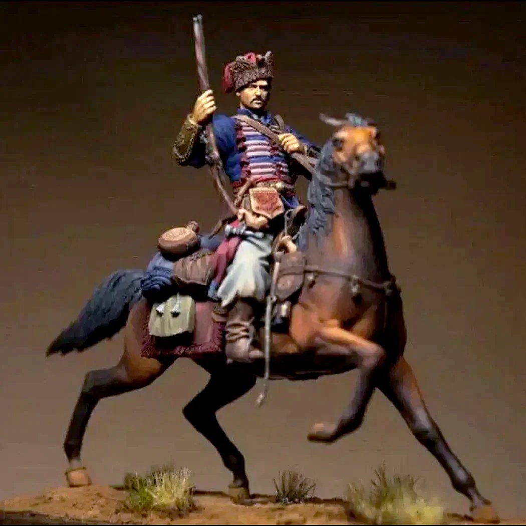 1/24 Resin Model Kit Cossack Taras Bulba Warrior Horseman Unpainted