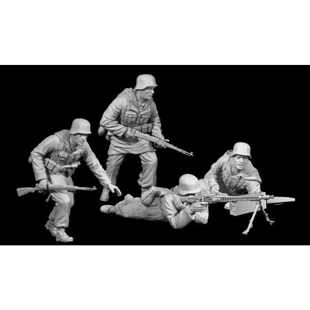 1/35 4pcs Resin Model Kit German Soldiers Infantry WW2 Unpainted