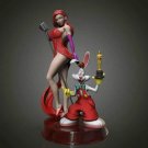 1/24 75mm 3D Print Model Kit Modern Beautiful Girl Singer and Rabbit Unpainted